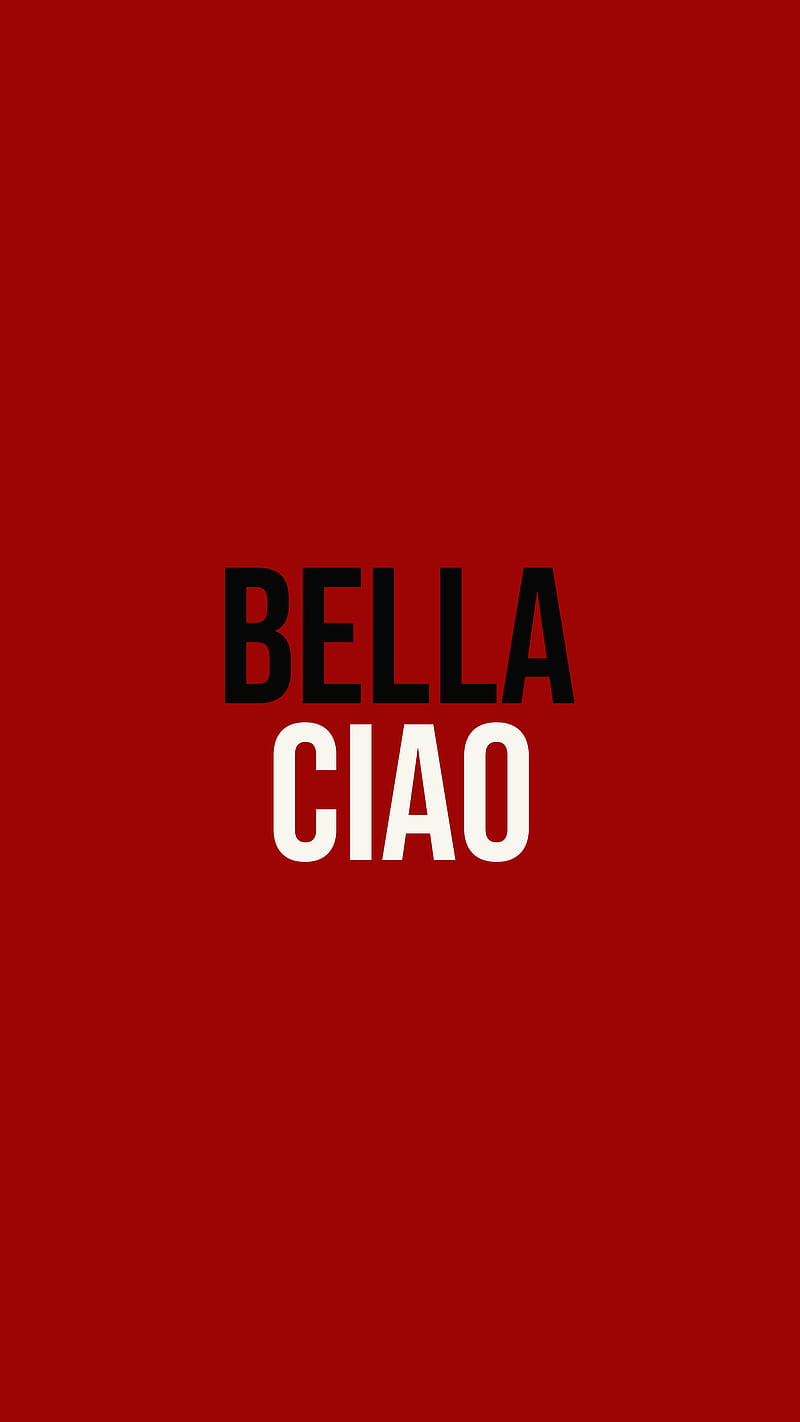 HD wallpaper bella ciao black and white money heist money heist red background season