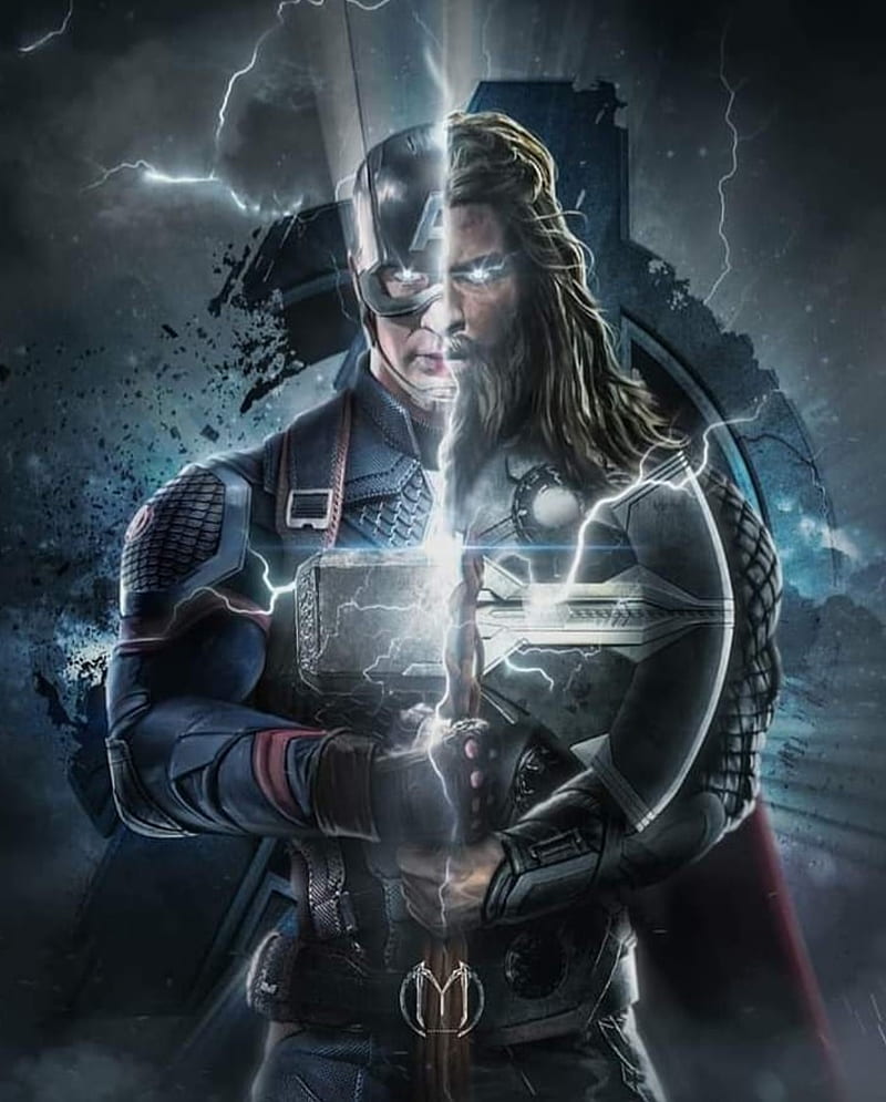 HD wallpaper cap and thor america captain captain america endgame god of thunder infinity war on onlymarvel