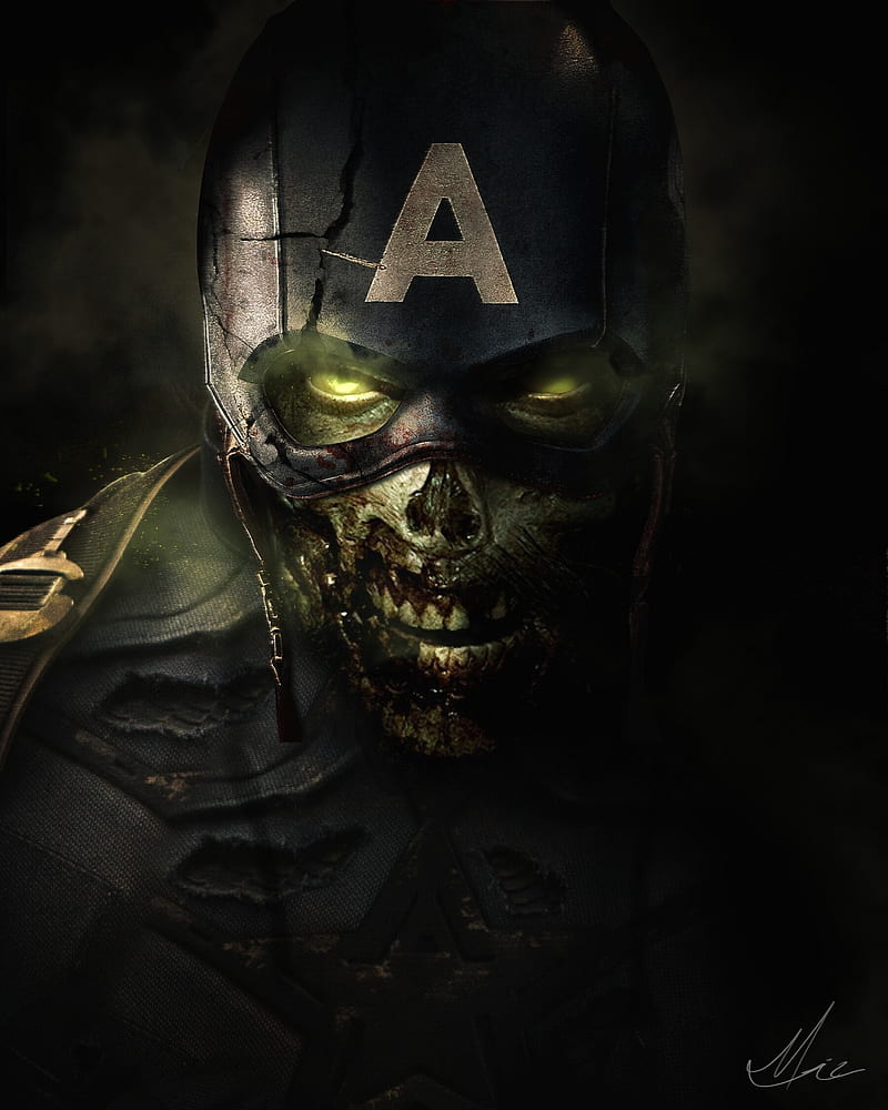 HD wallpaper captain america zombie what if