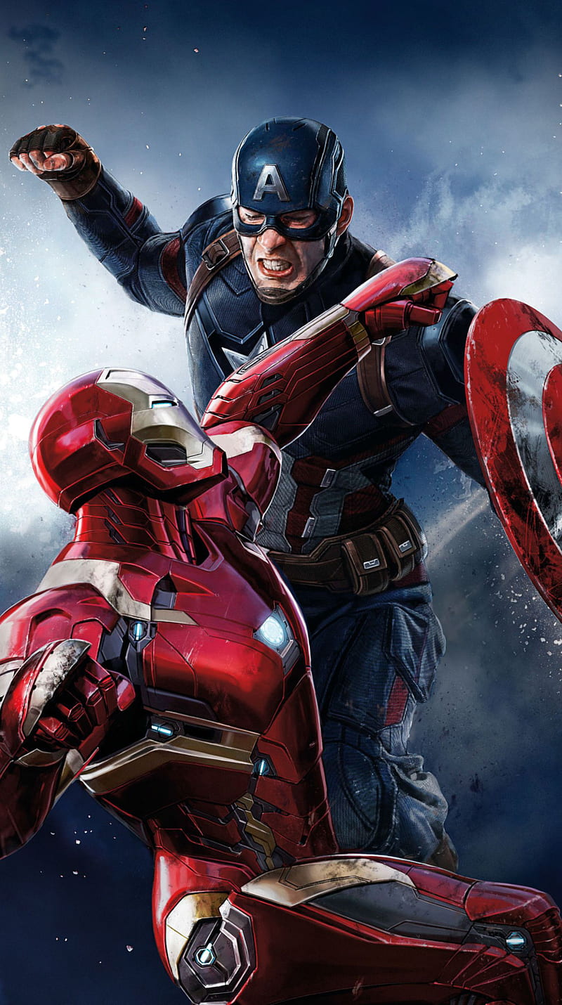 HD wallpaper civil war avengers captain america fight iron man marvel 1