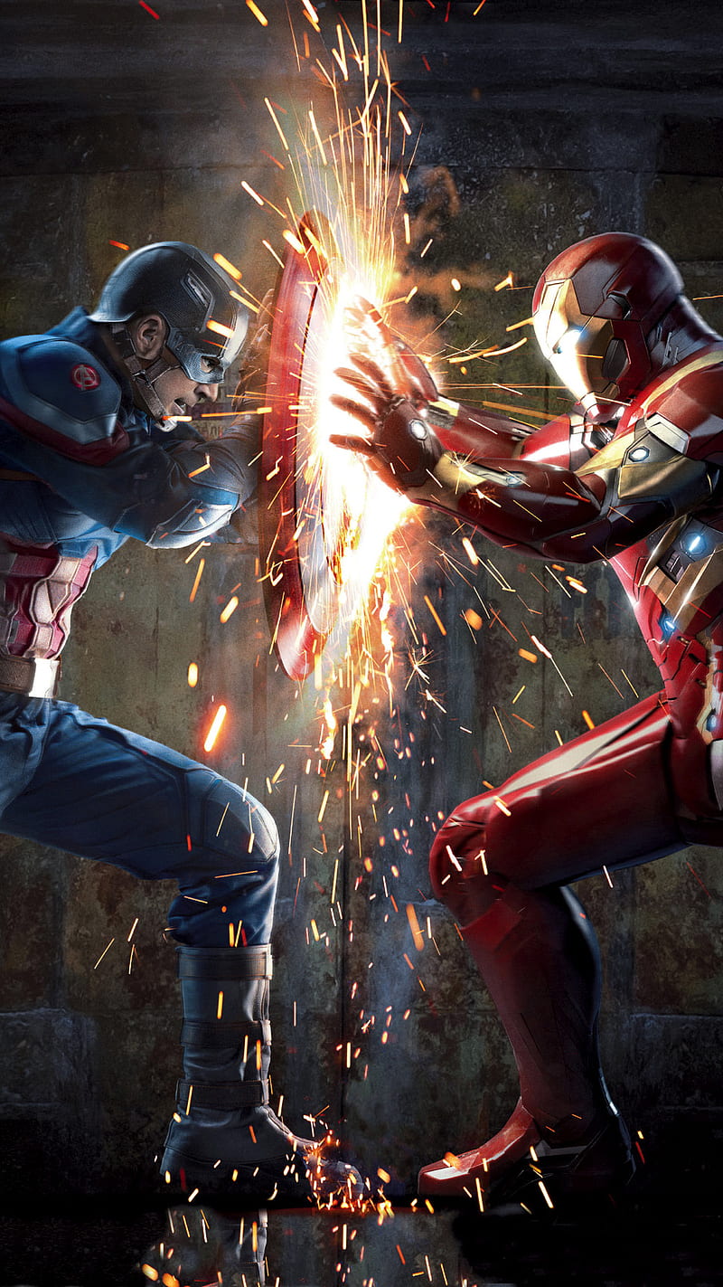 HD wallpaper civil war avengers captain america fight iron man marvel 2