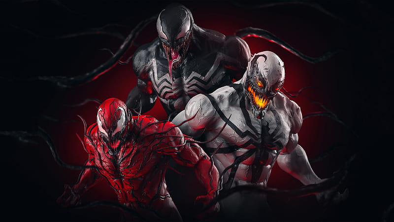 HD wallpaper venom x carnage x antivenom venom carnage venom superheroes artwork
