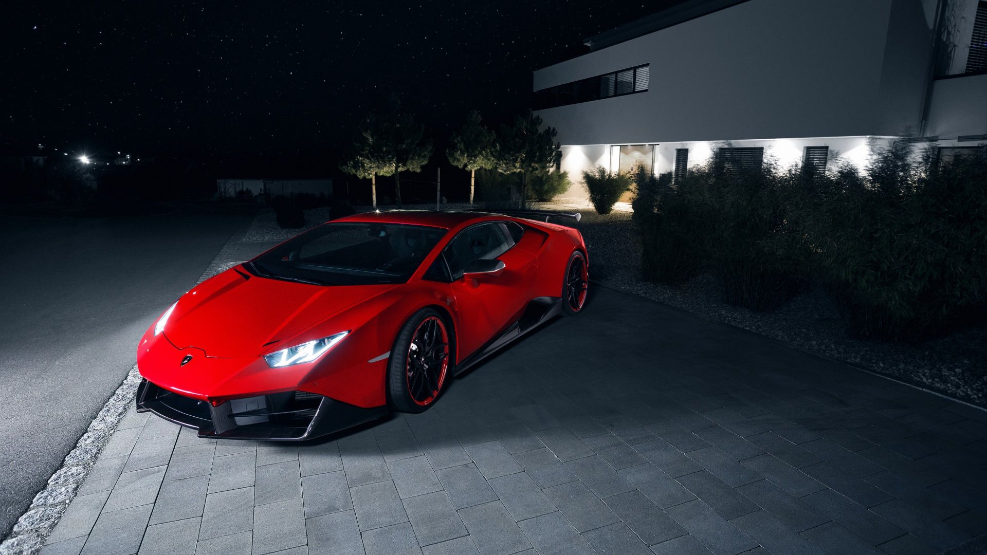 Wallpaper Red Lamborghini